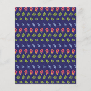 Tropisk Hibiscus Grönt Mönster Skrapbokning Papper