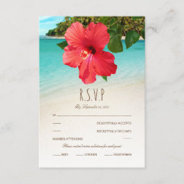 Tropisk Hibiscus Hawaiian Beach ThLED Bröllop OSA Kort