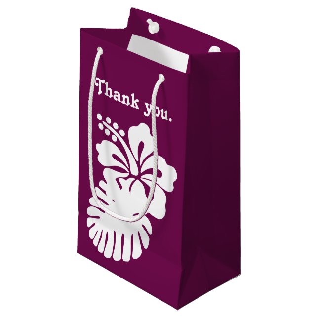 Tropisk Hibiscus i Vin gift-blocket (Framsidan Vinklad)