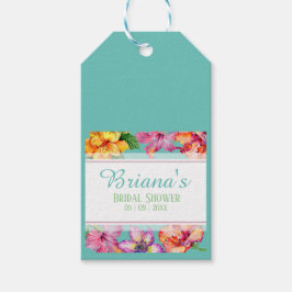 Tropisk Hibiscus-Möhippa Presentetikett