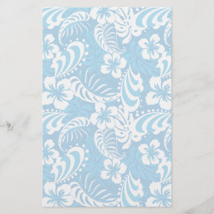 Tropisk Hibiscus Mönster Brevpapper