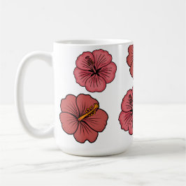 Tropisk hibiscus mönster personlig kaffemugg