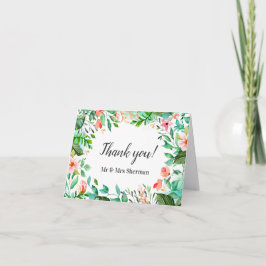 Tropisk Hibiscus | Tack-kort för Bröllop Tack Kort