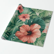 Tropisk Hibiskus & Monstera