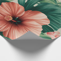 Tropisk Hibiskus & Monstera