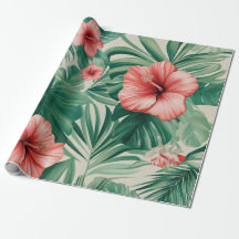 Tropisk Hibiskus & Monstera