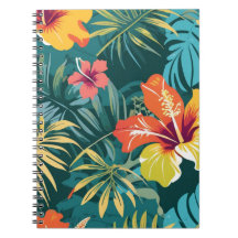 Tropisk Hibiskus och Palmblad