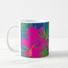 Tropisk Hibiskus Philodendron Tropisk  Kaffemugg