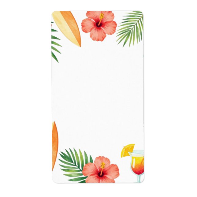 Tropisk Hibiskus Ram Aloha Vibe Fraktsedel (Framsidan)