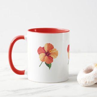 Tropisk hibiskus rosemugg mugg