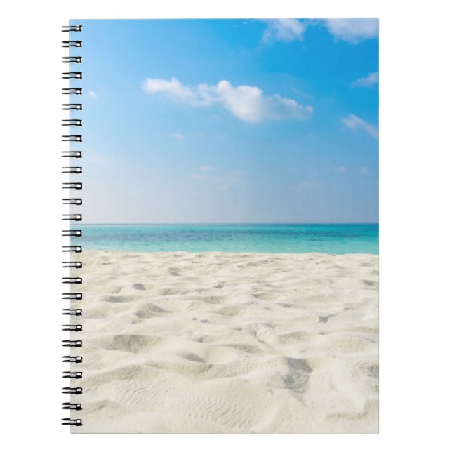 Tropisk himmel för strandhavsSand & sommardag Anteckningsbok (Framsidan)