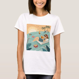 Tropisk humör för boksidor t shirt