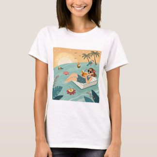 Tropisk humör för boksidor t shirt