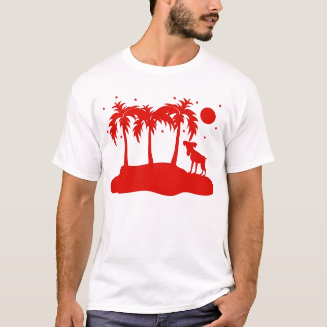 Tropisk hund tee shirt (Framsida)