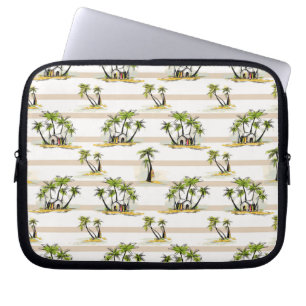 Tropisk hydda och handflatan laptop fodral