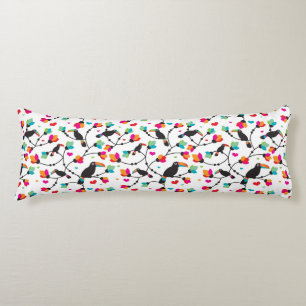 tropisk illustration för gullig toucan fågel kroppskudde