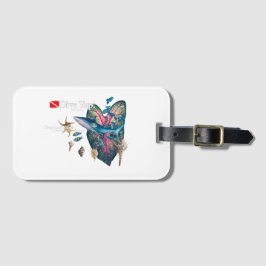 Tropisk inbjudan bagagebricka