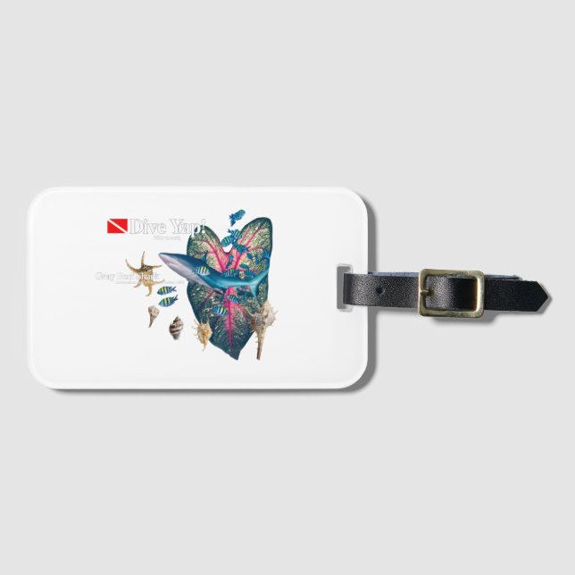 Tropisk inbjudan bagagebricka (Framsida horisontal)