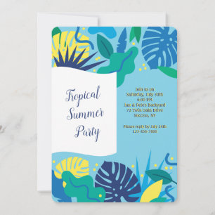 Tropisk inbjudan för sommarparty