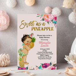 Tropisk inbjudan till ananas babyåda