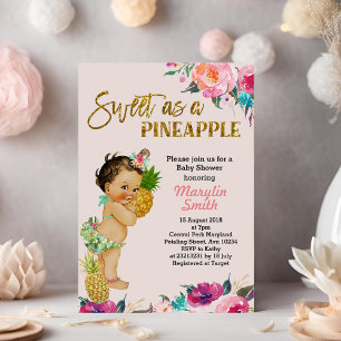 Tropisk inbjudan till ananas babyåda