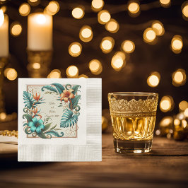 Tropisk irfallens myntad cocktail pappersservett