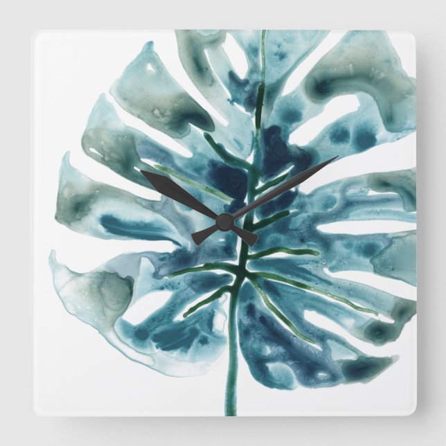 Tropisk judisk Handflatan Fyrkantig Klocka (Framsida)