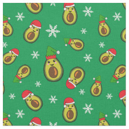 Tropisk jul Avocados och Snöflingor Tyg