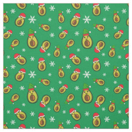 Tropisk jul Avocados och Snöflingor Tyg