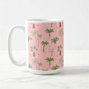 Tropisk jul Handflatan Träd Mönster Kaffemugg