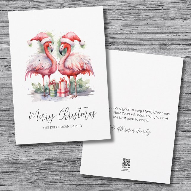 Tropisk jul julkort (Watercolor Tropical Merry Christmas Holiday Card )