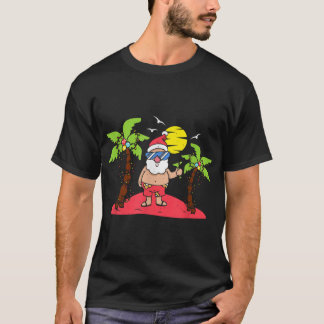 Tropisk jul Jultomten Beach Travel Holida T Shirt