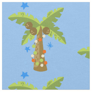 Tropisk jul July handflatan träd sommar julafton Tyg