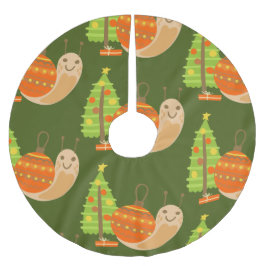 Tropisk jul July snigel sommar julafton Julgransmatta Borstad Polyester