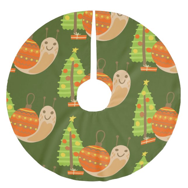 Tropisk jul July snigel sommar julafton Julgransmatta Borstad Polyester (Framsidan)