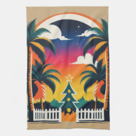 Tropisk jul kökshandduk