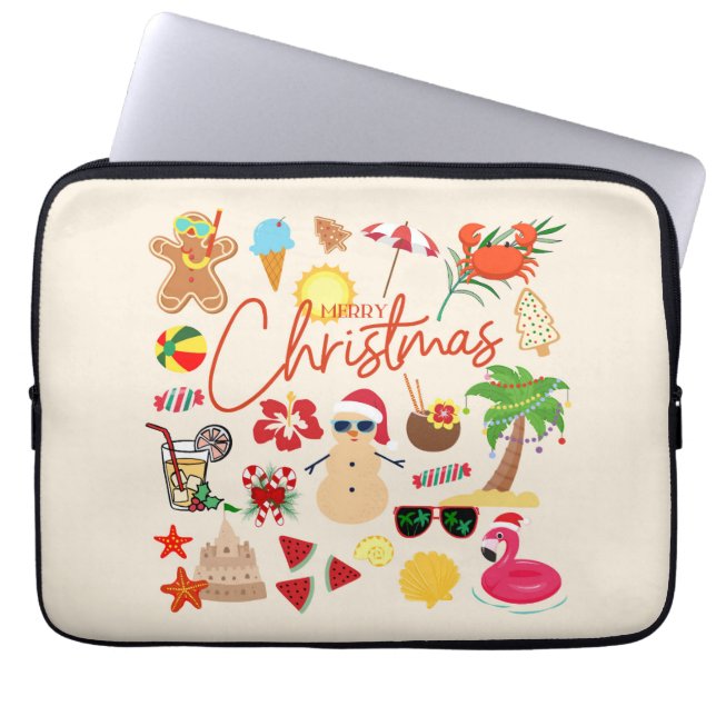 Tropisk jul laptop fodral (Framsidan)