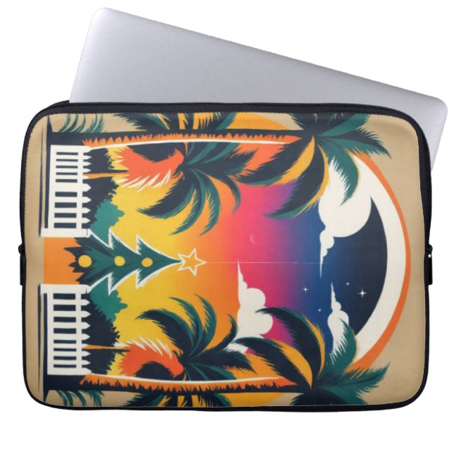 Tropisk jul laptop fodral (Framsidan)