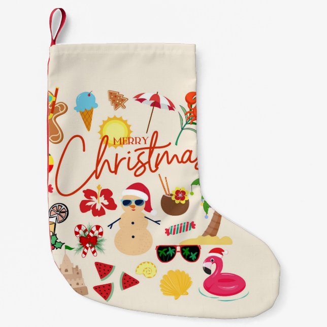 Tropisk jul liten julstrumpa (Framsidan)