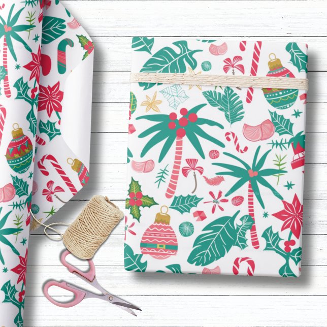 Tropisk jul med palmer presentpapper (Skapare uppladdad)