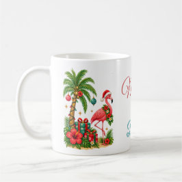 Tropisk julflamingo kaffemugg