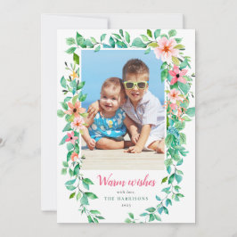 Tropisk julfotokort julkort