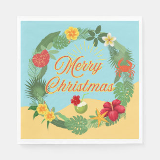Tropisk julkrans pappersservett