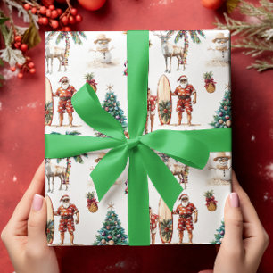 Tropisk julstrand Tomte Presentpapper