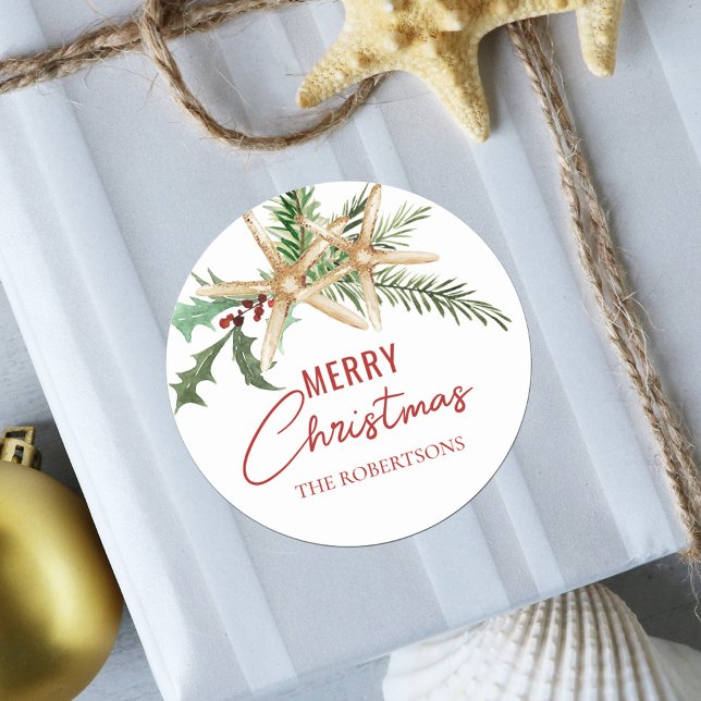 Tropisk julstrupa runt klistermärke (Skapare uppladdad)