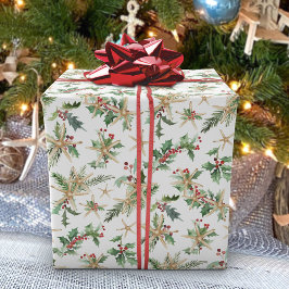 Tropisk julstrupfisk och Holly Presentpapper