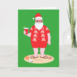Tropisk jultomten helgkort