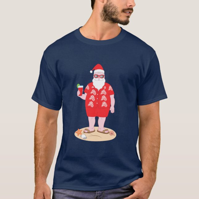 Tropisk jultomten t-shirt (Framsida)