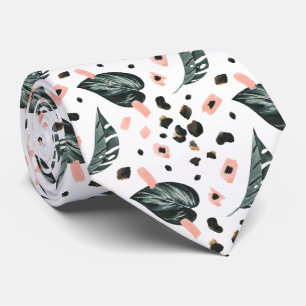 Tropisk jungle Greenery  Rosa Leopard Monogram Slips