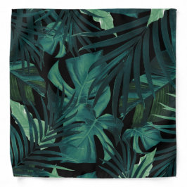 Tropisk jungle Night Lämnar Mönster #1 #tropiska Bandana